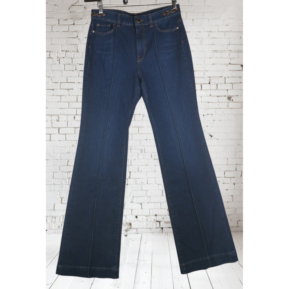 Marc Cain Womens Jeans N4 30X34 Dark Blue Wash Straight Leg Stretch DENIM NWT‎